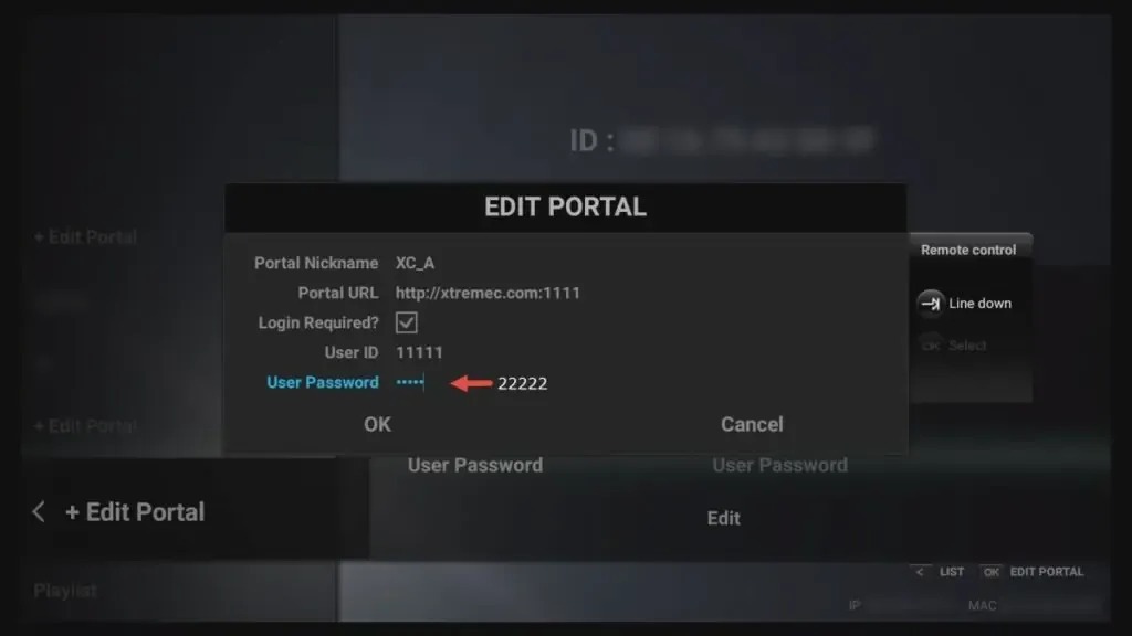 Dreamlink Edit Portal Pop-up Dialog