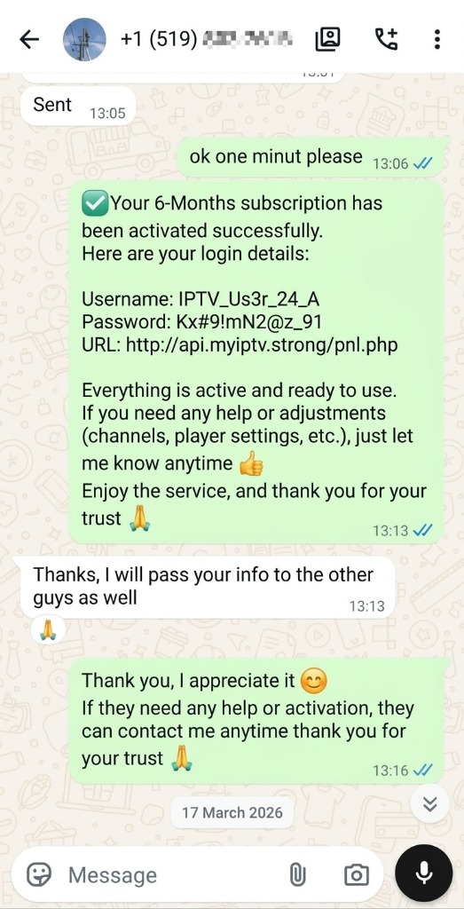 WhatsApp Customer Review 2 - 6-Month Subscription Activated